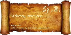 Szántay Mariann névjegykártya
